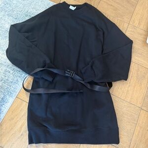 Alo Black Sweater Dress with Belt
